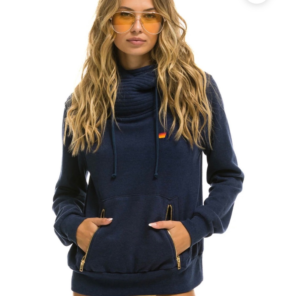 Aviator Nation Ninja Pullover Hoodie-Navy